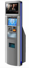 Compact Dual Touch Screen Monitor Kiosk Industrial PC With Ticketing / Card Printing